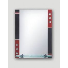 Зеркало с красно-черной рамкой FRAP F604 (600х800) см